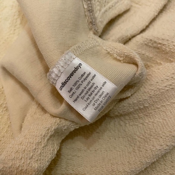 Anthro Pullover Sweatshirt Crew Neck Ivory Pale Yellow Ivory Size M - Picture 10 of 13